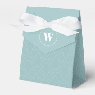 Ballotins Bébé bleu monogramme élégant simple floral