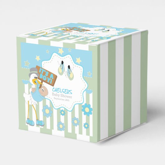 Ballotins Bébé Cigogne Fête de Naissance Garçon (Verso)