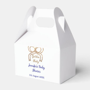 Ballotins Bébé d'or arc bleu royal baby shower