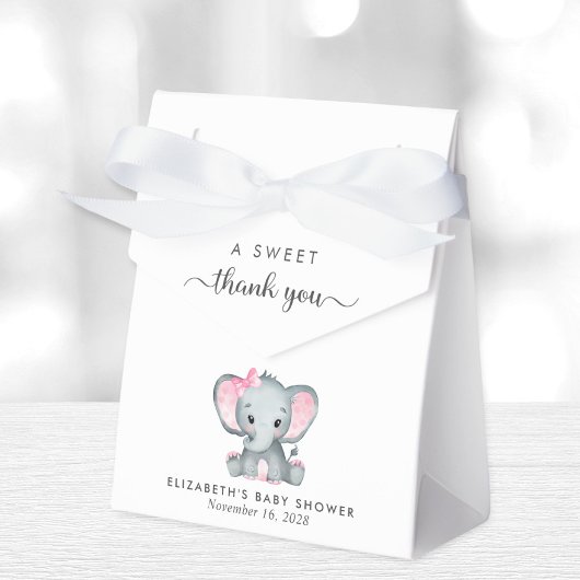 Ballotins Bébé Eléphant mignon fille Douche Merci