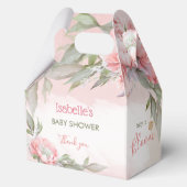 Ballotins Bébé En Fleur Rose Fille Baby shower Moyen Gable (Recto)