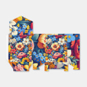 Ballotins Bébé en fleur Vin Floral Baby shower feuille (Déplié)