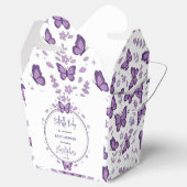 Ballotins Bébé Fille Papillon Violet Baby Shower (Ouvert)