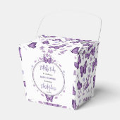 Ballotins Bébé Fille Papillon Violet Baby Shower (Verso)