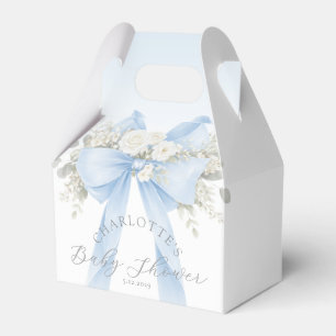 Ballotins Bébé Garçon Eucalyptus Bleu Nœud Bapteme