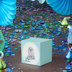 Ballotins Bébé loutre de mer blanche mignonne, Joyeux Noël