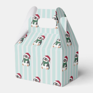 Ballotins Bébé manchot mignon portant un chapeau de Père Noë