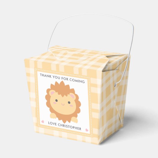 Ballotins Bébé mignon Lion Wild Un Garçon Première fête d'an (Verso)