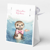 Ballotins Bébé mignon Otter Baby shower fille (Arrière)