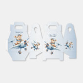 Ballotins Bébé mignon Ours Pilote Avion Bleu Beau (Déplié)