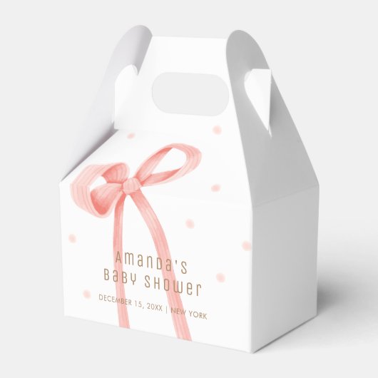 Ballotins Bébé mignon Polka Dot Bow Baby shower (Verso)