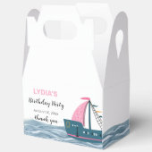 Ballotins Bébé rose nautique à bord fête d'anniversaire (Ouvrir)