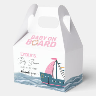 Ballotins Bébé rose nautique sur le Baby shower de bord