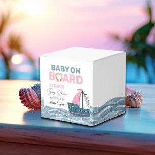 Ballotins Bébé rose nautique sur le Baby shower de bord