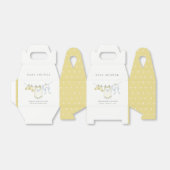 Ballotins Bébé simple et jaune Baby shower de linge (Déplié)