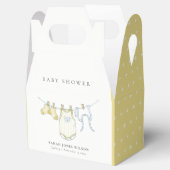 Ballotins Bébé simple et jaune Baby shower de linge (Ouvert)