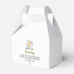 Ballotins Bébés jumeaux Baby shower boîte à gable