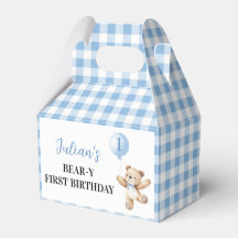 Bécasseau Bleu Ours Teddy Béary Anniversaire Merci