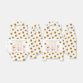 Ballotins Bee Yellow & Pink Floral ONE 1er anniversaire de b (Déplié)