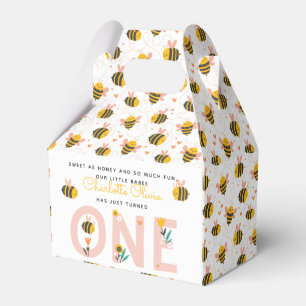 Ballotins Bee Yellow & Pink Floral ONE 1er anniversaire de b