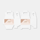 Ballotins Beige boho incurvé nom date mariage (Déplié)