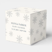 Ballotins Beige Boho Winter Snowflake Baby shower (Arrière)