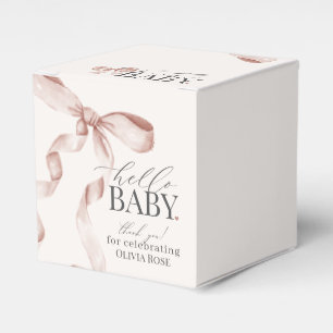 Ballotins Beige Coquette Bow Girl Baby shower Cadeau