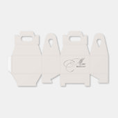 Ballotins Beige Merci Beaucoup Élégant Merci de calligraphie (Déplié)