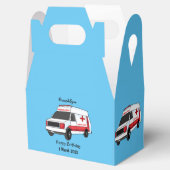 Ballotins Belle ambulance rouge caricature van (Ouvert)