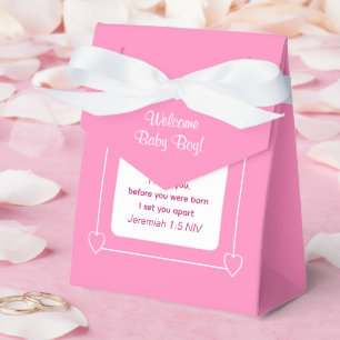 Ballotins Belle Bible Baby shower Verse Parti rose Favoriser