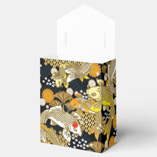 Ballotins Belle boîte de faveur japonaise d'impression koi (Ouvert)