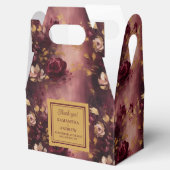 Ballotins Belle Brousse Bourgogne Or Mariage Favor Box (Ouvert)