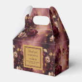 Ballotins Belle Brousse Bourgogne Or Mariage Favor Box (Verso)