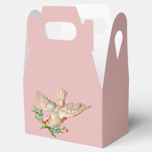 Ballotins belle colombe blanche avec sprig dans la bouche (Ouvert)