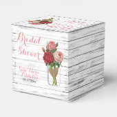 Ballotins Belle Fête des mariées de Rose Mason Jar (Arrière)