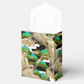 Ballotins Belle grue japonaise imprimé boîte de faveur (Ouvert)