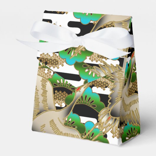 Ballotins Belle grue japonaise imprimé boîte de faveur (Verso)