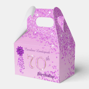 Ballotins Belle Parties scintillant rose et ruban 70e annive