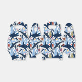 Ballotins Belle plage de requin motif boîte de fête (Déplié)