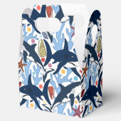 Ballotins Belle plage de requin motif boîte de fête (Ouvert)