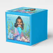 Ballotins Belle sirène noire jouant dans la mer (Verso)