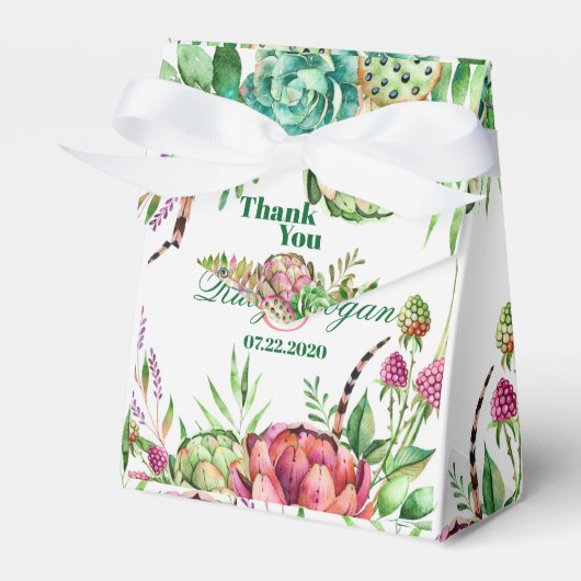 Ballotins Belle Succulents Mariage Favor Box (Verso)