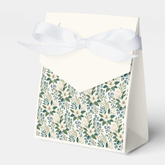 Ballotins Belles fleurs et baies blanches modernes (Verso)