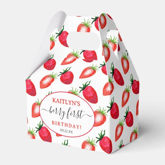 Ballotins Berry aux fraises sucrées Premier 1er anniversaire (Verso)
