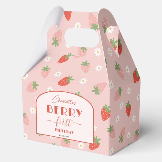 Ballotins Berry de fraises mignonnes 1er anniversaire Gable (Recto)