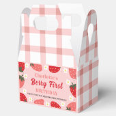 Ballotins Berry First Birthday Party Invitation fraise F (Ouvert)