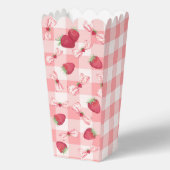 Ballotins Berry First Birthday Red Gingham Bows Square (Verso)