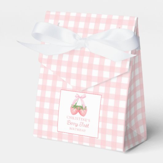 Ballotins Berry First Strawberry Pink Bow 1er anniversaire (Verso)