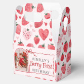 Ballotins Berry personnalisé Première coquette rose Bow 1er  (Ouvert)