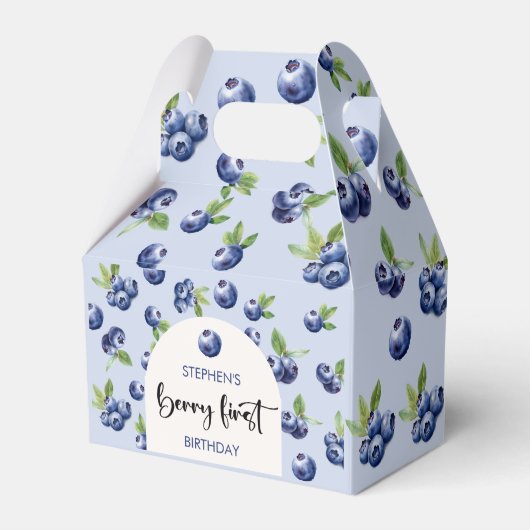 Ballotins Berry premier anniversaire de enfant de bleuets (Verso)